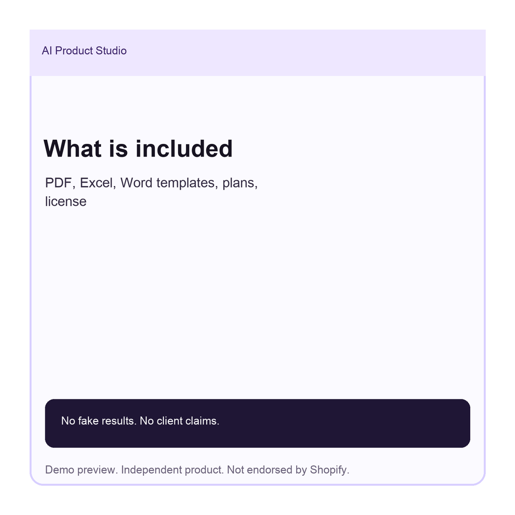 Shopify Store Audit Kit preview - 02 What Is Included