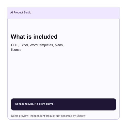 Shopify Store Audit Kit preview - 02 What Is Included